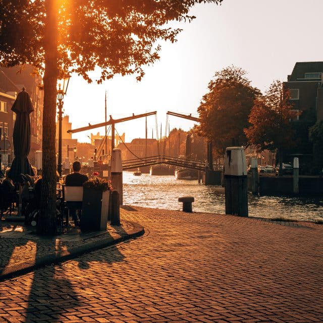 Groothoofd Jongepier Damiatebrug Wolwevershaven autumn ports Dordrecht