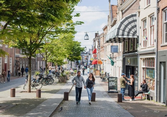 Vriesestraat winkelen wandelen binnenstad lente Dordrecht