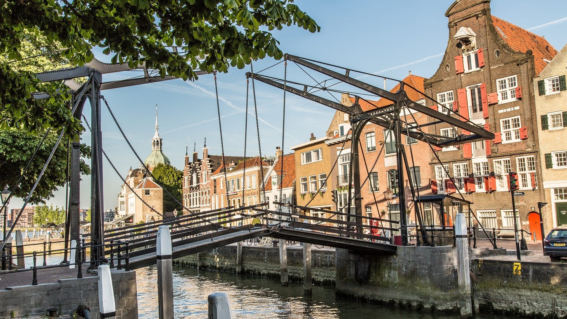 Historische havens - Dordrecht - Damiatebrug - Wolwevershaven - Kuipershaven - pakhuis