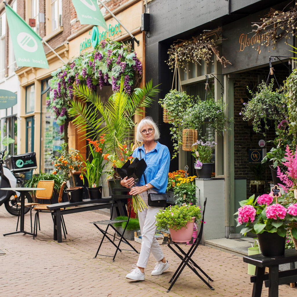 Blooming bloemen winkelen Vriesestraat najaar centrum Dordrecht