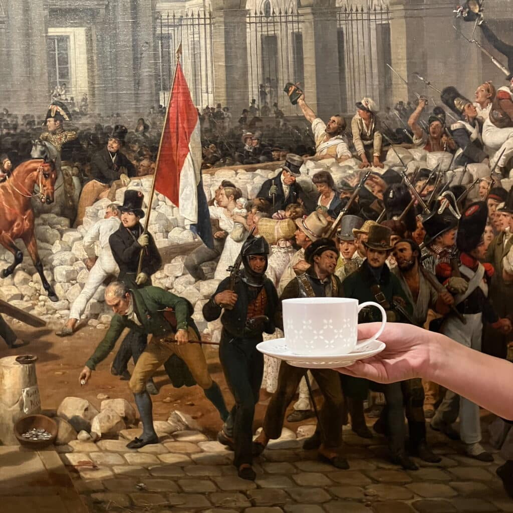 Kunst Koffie Horace Vernet, Louis-Philippe, Hertog van Orléans, verlaat het Palais Royal richting de HÔtel-de-Ville 31