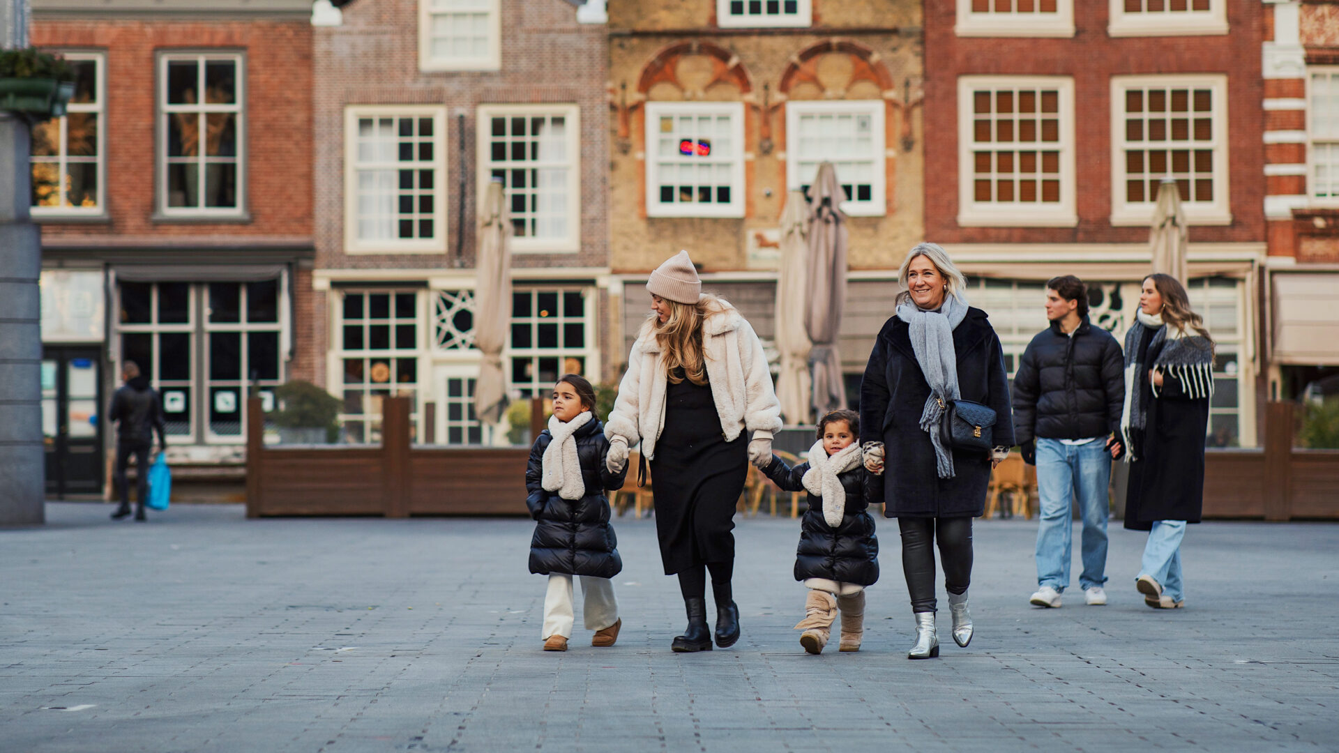 Winterwandeling Nieuwstraat Statenplein kinderen wandelen centrum winter Dordrecht