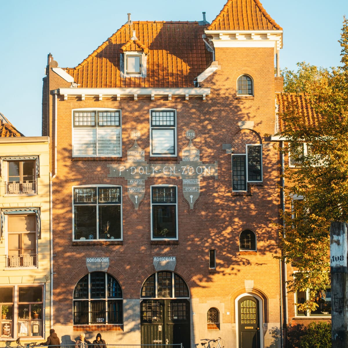 Knolhaven haven binnenstad leven stad Dordrecht herfst