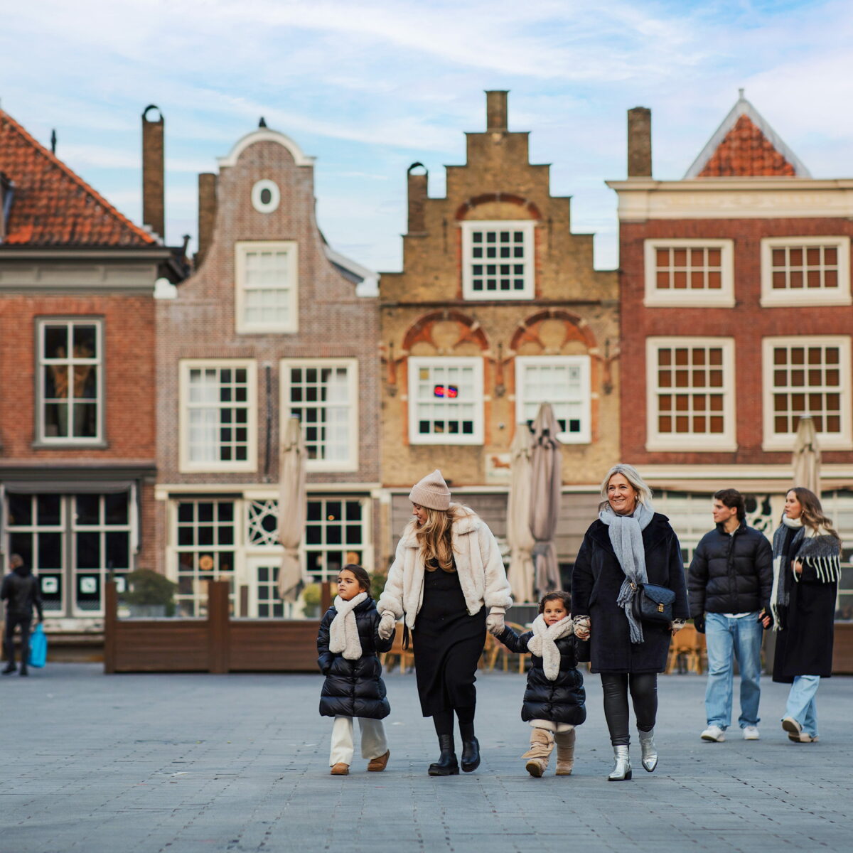 Nieuwstraat Statenplein kids kinderen wandelen centrum winter Dordrecht